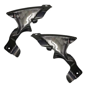 1 Pāris Oglekļa Šķiedras Stils Melnā Gaisa Ram Ieplūdes Kanāla Stiprinājuma Aptecētājs ABS piemērots Yamaha YZF R1 2007 2008