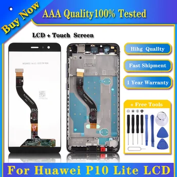 100% Testēti OEM LCD Ekrāns Huawei P10 Lite Digitizer Pilnu komplektu ar Kadru Nomaiņa Telefonu Detaļas