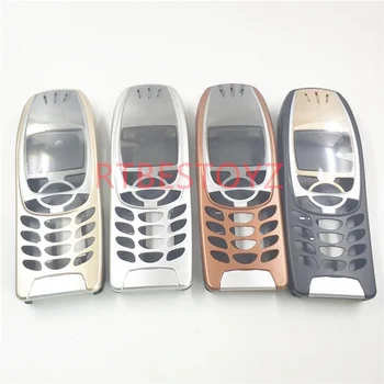 10Pcs Nokia 6310i uz Lietu Mājokļu 6310 Akumulatora Durvju Vidū, Rāmi, Priekšējo Bezel Aizstāt Daļu (BEZ Tastatūras Tastatūras) + Logo