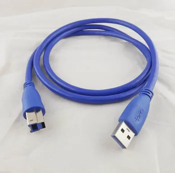 10pcs USB 3.0 Tipa Vīrietis Plug-B Vīriešu Printeris, Skeneris Datu strāvas Vads Kabeļu 1m/3ft Zila