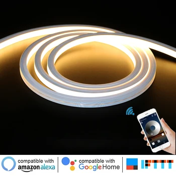 1M-5M Wifi Smart Virtuves Skapī Gaismas Intensitāti Laiks Elastīgs LED Neona Lampas Vannas DC12V Strip Gaismas App Balss Vadība