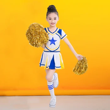 2023 Jaunas Meitenes, Karsējmeitenes Kostīms Bērni Skolā Cheerleader Apģērbs Pievienot Pp & Zeķes 4-13 Gadiem