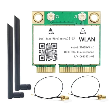 2023 Jaunu 3165HMW Bezvadu tīkla Karte 600M 5G Dual-Band, Bluetooth saderīgu Portatīvo WIFI Adapteri Mini PCIe 3165AC Karte