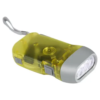 3 LED Rokas Nospiežot Dinamo Kloķa Jaudas Vēja Lukturīti Lāpu vieglu Roku Nospiediet Kloķa Kempinga Lampas, Gaismas, Āra Mājās