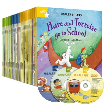 42 Grāmatas Sākumā Educactioal angļu Lasījumā Bilžu Grāmata Bērnu Bērniem Stāstu Grāmata Ar CD