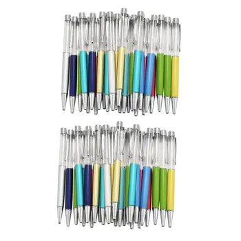 54 PACK Krāsains Tukša Caurule Peldošās DIY Pildspalvas Lodīšu Pildspalvas, veidojot Savu Mīļāko Šķidruma Smilšu Pildspalvas Dāvanu