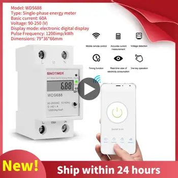 90-250V WiFi Smart Metering Enerģijas Skaitītājs Tuya/smart Dzīves APP Din Sliedes vienfāzes Smart WIFI Skaitītāju Maiņa Breaker KWh Mērītājs