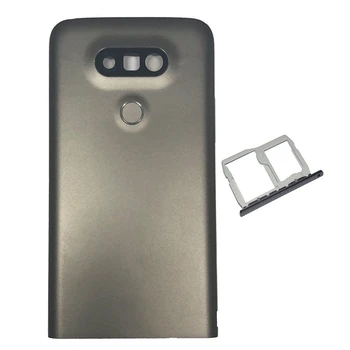 Akumulatora Vāciņa LG G5 H850 H840 Atpakaļ Metāla Korpuss Akumulatora Durvju Gadījumā Ar Kameru Objektīvs Ar Sim paliktņa Rezerves Daļas