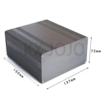 Alumīnija korpuss 137*72*150mm Ūdensizturīgs Black Box Split Tipa Gadījumā Elektronisko Lodziņā DIY Barošanas Mājokļu Instruments