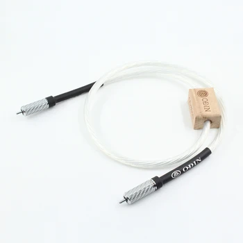 Amerikāņu Odin 2 paaudzes augstas precizitātes sudraba koaksiālais kabelis 75Ω koaksiālo SPDIF subwoofer RCA audio kabelis