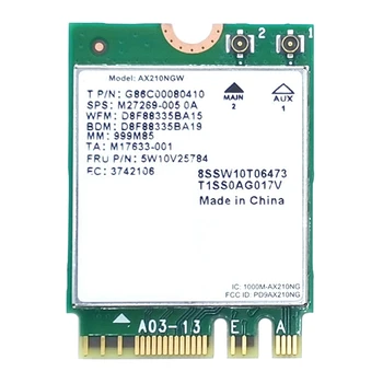 AX210 Wifi Karti AX210NGW Tīkla Karte Sastāvdaļa Dual Band 2.4 Ghz/5G WI-FI 6E M. 2 NGFF 802.11 Ax Bluetooth 5.2 Bezvadu Adapteri
