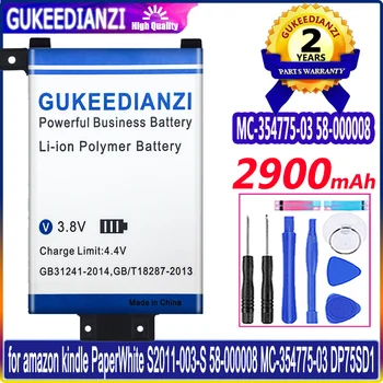 Bateria 2900mAh Akumulatoru Amazon Kindle PaperWhite S2011-003-S 58-000008 MC-354775-03 DP75S MC-354775-03 58-000008 Jauns Akumulators