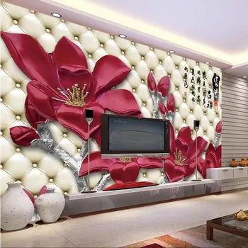 beibehang Sienas 3d TV mugursoma tapešu neaustu magnolijas zieds, dīvāns gleznojumi 3d eco-friendly fona papel de parede