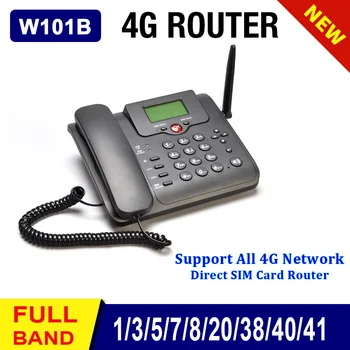 Bezvadu GSM 3g Bezvadu Sim Kartes Maršrutētāju, proti, 4g, Wifi Hotspot Fiksētā Tālruņa Darbvirsmas Telefona Office Home Hotel Rj45 LAN Ports W101B