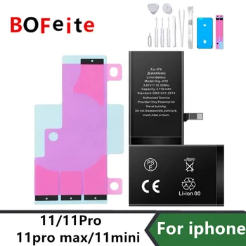 BoFeite Akumulators Apple iPhone 11 11Pro 11Pro max Nomaiņa Mobilo Telefonu Bateria Augstas Kvalitātes 0 Ciklu ar Remonta Rīku Komplekts