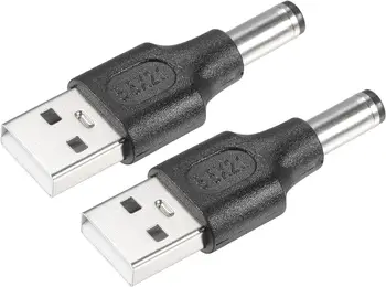 DC Savienotājs, USB 2.0 Type a Male ieguldījumu 5.5 mm x 2.1 mm Izejas Vīriešu 2gab