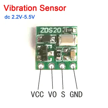 DYKB Mini Vibrācijas Sensora Modulis dc 2.2 v-5V STRĀVAS Izejas kavējuma laiku 5s-70