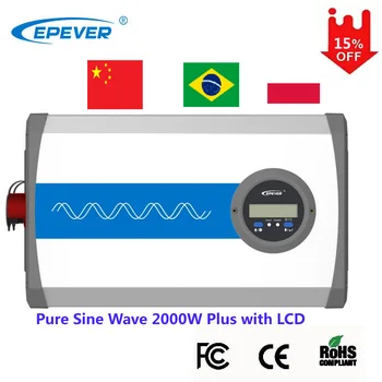 Epever Inverter 2000W Ip Plus Off Grid Saules Invertori 12V 24V 48V Saules Epever Pure Sine Inverter Saules Inverter Lādētāju