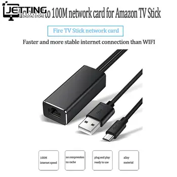 Ethernet Tīkla Kartes Adapteris, Mikro-USB Jauda Līdz 100Mbps RJ45, Lai Uguns TV Stick USB Ar 100M Tīkla Karte USB Ethernet Adapteris