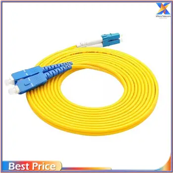 Fiber Optic Patch Cable SC/UPC-LC/UPC Singlemode Duplex Šķiedrvielas 3,0 mm PVC Šķiedras OpticJumper
