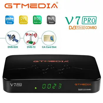 HD 1080P Set Top Box H. 265 HEVC USB WiFi Adapteri, Satelīta TV Uztvērējs GTMEDIA V7 PRO ar CA Kartes Slots DVB S2/T2 Combo