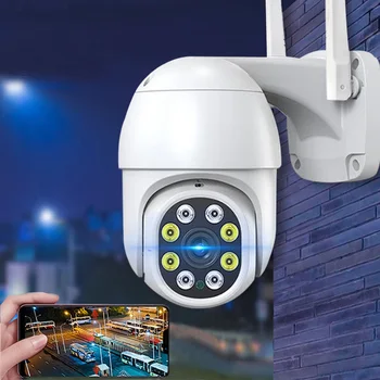 HD 1080P Āra WiFi IP Kameras Drošības Uzraudzības divvirzienu Audio Ūdensizturīgs Ārpus Cam 360 PTZ VIDEONOVĒROŠANAS Monitors Wi Fi Kamera