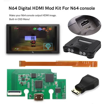 HISPEEDIDO Par N64Digital HDMI Mod Komplekti Pārsūtīt Ostas PCB Komplekti Spēlēt Spēles uz TV, Spēļu Konsoles Daļas 3 Malu Attiecība