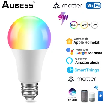 Jautājums, WiFi Smart Spuldzes Smart Home Aptumšojami LED Light E27 9W RGB+Silts+Balts Homekit Kontroles Darbus ar Siri Alexa, Google Home