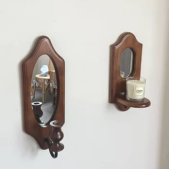 JOYLOVE Vintage masīvkoka Retro Spoguli Guļamistabas, Veranda Dekoratīvs Spogulis Vannas istaba Dzīvojamās Istabas Mēbeles Spogulis Sienas, Mājas Dekoru