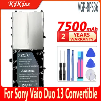 KiKiss 100% Jauns Akumulators VGP-BPS36 VGPBPS36 7500mAh Par Sony Vaio Duo 13 Duo13 Convertible Touch 13.3