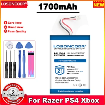 LOSONCOER 1700mAh Par Razer PS4 vai Xbox Nomaiņa Iekļautās Austiņas Baterijas