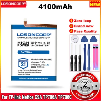 LOSONCOER NBL-40A2920 4100mAh Akumulatoru TP-link Neffos C9A TP706A TP706C noliktavā