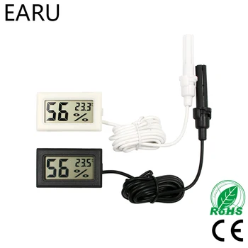 Mini LCD Digitālo Termometru, Higrometru, Termostats Iekštelpu Ērta Temperatūras Sensors Mitruma Mērītājs Platums Zondes Instrumenti,