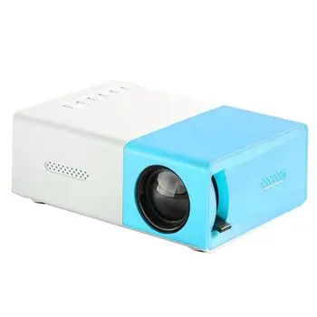 Mini Portatīvo Projektoru Filmas Projektors Lietošanai ārpus Telpām 1080P Bezvadu Video Projektors Mājas Kinozālei Filmu, Zilā Un Baltā krāsā