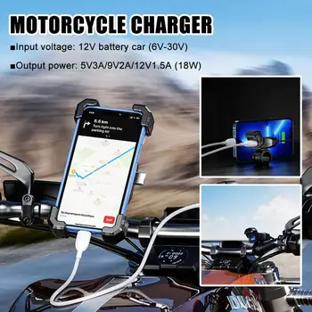 Motociklu USB Lādētāju, Stūres Ātrās Uzlādes Ūdensizturīgs Ligzda Interfeisa 12V Motociklu Universālā Piederumi SAE Adapteris A8R6