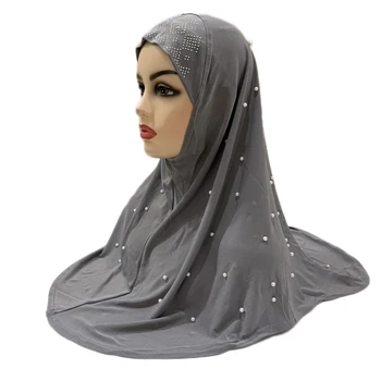 Musulmaņu Sievietes Instant Hijab Frēzēšana Turban Viens Gabals Amira Pilnībā Aptver Islāma Lūgšanu Šalles Headwrap Šalle Femme Cepures Niqab