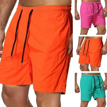 Mīksto Vīriešu Bikses Elastīgs Viduklis Candy Krāsas Bikses Darbojas Skrējieni Vīriešiem Sporta Šorti