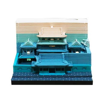 Omoshiroi Bloķēt Mini 3D Notepad Led Modelis Bloks, 200 Loksnes Māja Memo Pad Miniatūras 3D Piezīme Grāmatiņa, Ņemiet vērā, Papīra Dzimšanas dienas Dāvana