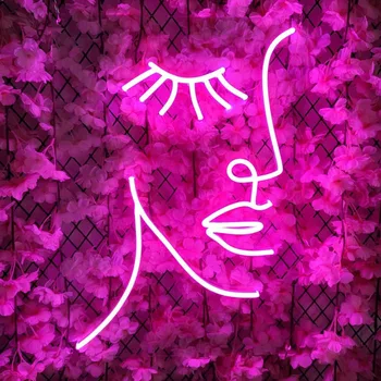 Pasūtījuma led Meitene Sejas Skaistums Bārs neona zīme Matu Skaistumkopšanas Salons Veikala Telpas biznesa pazīmes , guļamistabas sienas dekori