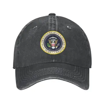 Personalizētu Kokvilnas Zīmogu Prezidents asv Beisbola cepure Vīriešiem, Sievietēm, Regulējams ģerbonis Tētis Cepuri Streetwear