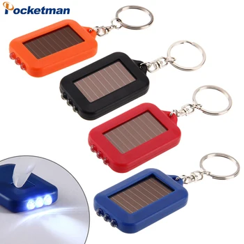 Portatīvie Saules LED Keychain Lukturīti, Mazu Kabatas Gaismas Pašaizsardzības Mini Lāpu Āra Pārgājienu Soma Lock Gaismas Atslēgu Gredzens Gaismas