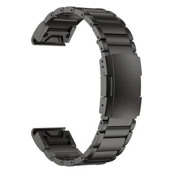 QuickFit Titāna Metāla 22mm 26mm Siksnu Garmin Epix 2 Watch Band Fenix 7 7X 6 6X 5 5X Plus Enduro Watchband datumi