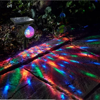Radošo Āra Saules Rotācijas Krāsu Projekcijas Lampa Āra Ūdensizturīgs Zālienu Lampas Villa Garden Apdare Atmosfēru Gaismas Karstā