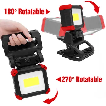 Spēcīgs LED Darba Gaismas Portatīvie Rokas Lukturīti USB Lādējams Prožektors Prožektors Lāpu Ūdensizturīgs Darba Lukturi