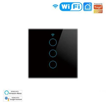 Tuya Smart Wifi Touch Switch Smart Home 1/2/3/4 Banda Smart Slēdzis Tālvadības Pults Smart Dzīves Darbu Ar Alexa, Google Home Alise