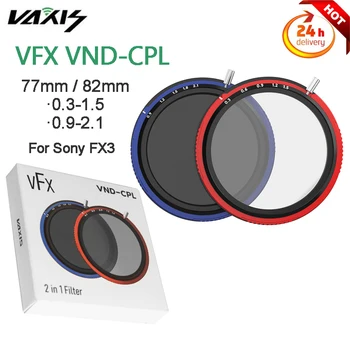 Vaxis VFX VND-CPL 77mm 82mm Regulējams Filtrs Polarizācijas Mikro DSLR Kameras 0.3-1.5 0.9-2.1 pārnesumu Sony Canon DSLR NikonFuji