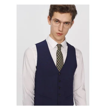 Vīriešu Uzvalks Formālu Kleita, Veste Biznesa Veste Gadījuma Kāzu Uzvalku Ar Kabatas, V-veida Kakla, lai Atbilstu Apakškrekli Anglijas Vintage Stilā