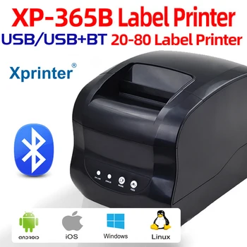 Xprinter 80mm Siltuma etiķešu Printeri Saņemšanas Bārs QR Kodu Svītrkoda Uzlīmes Logo Mašīna 365B USB Bluetooth Drukāšana Dropshipping