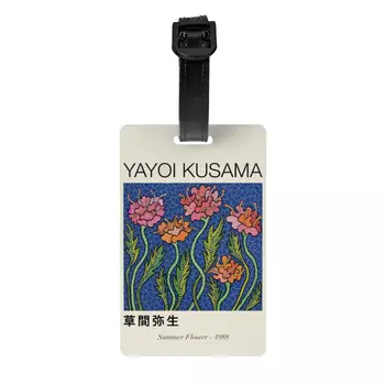 Yayoi Kusama Abstraktu Ziedu Bagāžas Birkas Pasūtījuma Bagāžas Birkas Privātuma Segtu ID Etiķete