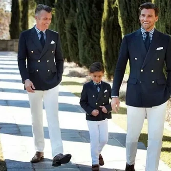 Zēnu Uzvalki, Kāzas 2 Gabali Formālu Uzvalku Dubultā Krūtīm, Jaka, Bikses Tērpiem Elegants Gredzenu Nesējs Balli Valkā 3-16 Gadiem